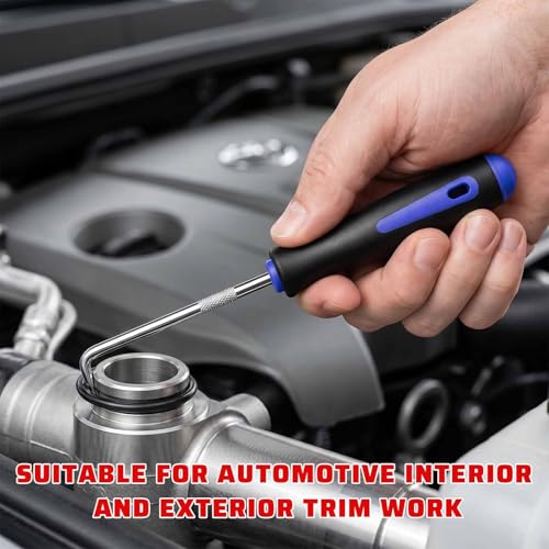 13PCS Precision Pick and Hook Tool Set, Magnetic Telescoping Tool w/Clip Pliers Fastener Remover Gasket Scraper, Rivets Puller Pick Tools w/Storage Bag for Automotive Repair (Blue) - color: Blue