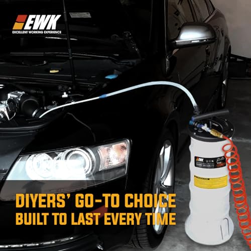 EWK 6.5L Pneumatic/Manual Oil Extractor, Oil Change Pump for Automotive Fluids Vacuum Evacuation, Fluid Extractor Pump Tool for DIY Mechanics - size: 6.5L
