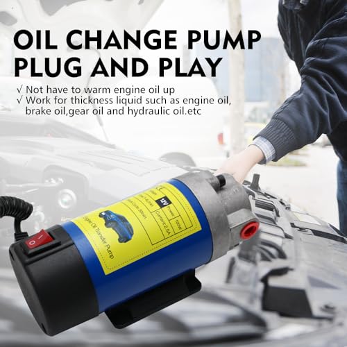 Oil Suction Pump For Changing Oil,12V Engine Oil Extractor Pump For Pumping Oil, Diesel Pump Transfer,Suitable For Cars, Motorcycles, Pressure Washers, Lawn Mowers