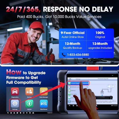 Autel Scanner MaxiCOM MK808S, 2026 OBD2 Scan Tool as MaxiCheck MX808S MX900 MK900BT MK808BT Pro, 3000+ Active Test, 28+ Service for 200+ Brands, OE All System Diagnostics, FCA & SGW, 10X Faster OS 11