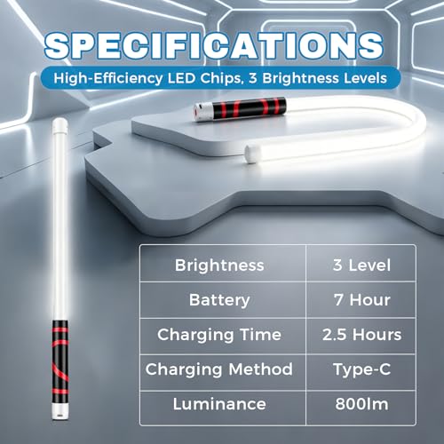 Bendable LED Work Light 28.7” Rechargeable 3 Modes Inspection Light | Bendable LED work light provides flexible lighting for tight and hard-to-reach areas