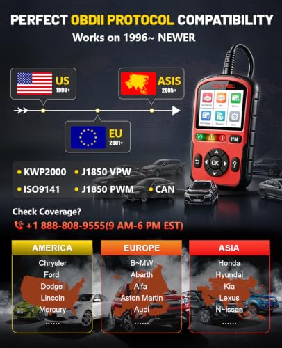 Autel OBD2 Scanner Autolink AL549, Car Code Reader for Check Engine Light, OBD2 Scan Tool for Read & Clear Fault Codes, ABS & Battery Test & Live Data, OBDII Diagnostic Tool for 1996+Cars and Trucks