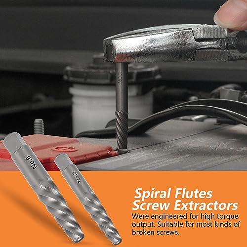 Screw Extractor Set, 55 Pieces Easy Out Bolt Extractor Set, Multi-Spline Extractors Remover for Removing Stripped Screws, Studs, Fittings and Lugs Extraction - size: 55 Pieces
