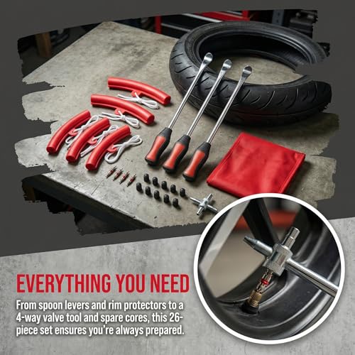 11.5" Tire Spoon Kit, 24pcs Tire Changing Tool for Motorcycle Dirt Bike Lawn Tractor Bicycle, Motorcycle - size: 11.5 inch