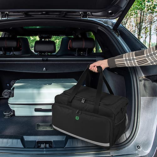 Extra Large Car Detailing Bag, Cleaning Caddy with Lid and Handle for Auto Detailing Supplies, Car Cleaning Storage Trunk Organizer for Polisher and Vehicle Wash Tools, Black - size: XL(21.3*12*13.2in)