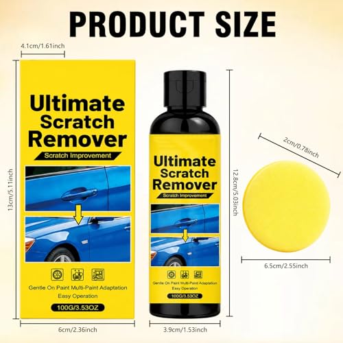 2Set Nanopolix Car Scratch Remover,Nanopolix Scratch Remover,Quick Fix Removal Paste for Deep Scratches,Car Scratchs Repair Paste Deep Scratch,All Paint Colors Polishing Kit (2*Sponge)