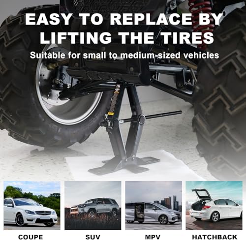 TCE AST10202SU Torin Wide Base Cross Car Scissor Jack: Steel Portable Quick Lift Tire Jacks Include Ratchet Wrench for Car, Truck, Sedans and MPV, 1.5 Ton (3,000 lbs) Capacity, Black - size: 1.5 Ton, style: Deluxe Base