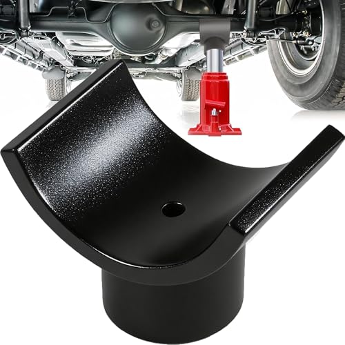 Bottle Jack Axle Adapter Lifting Saddle, Heavy Duty Steel Axle Cradle Compatible with 3", 4" Round Axles Tubes & Dana 60/70/80 Hydraulic Jack for RV, Truck, Trailer & Off-Road Use, 4 Inchs - size: 4 INCH