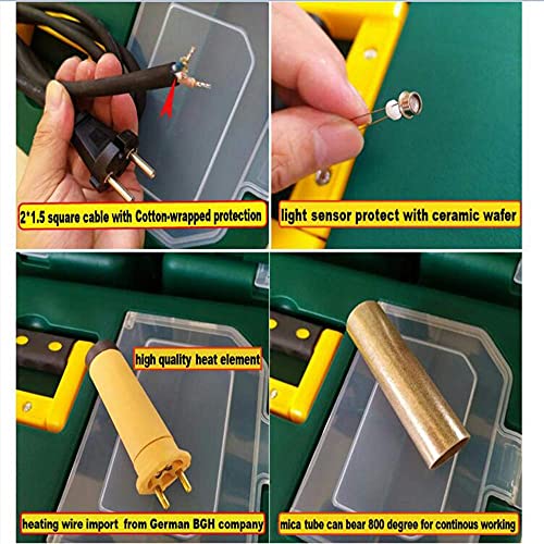 Hot Air Plastic Welder,1600W TPO Welder Kit With 4 Welding Nozzles,4 Pressure Seam Rollers, Professional Heat Gun for Vinyl PVC TPO & Shrink Wrapping, Essential Plastic Repair Welder Kit - size: 110V