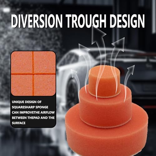 6 Inch Foam Polishing Pads for Car Detailing - High-Density Buffing Pads for Waxing, Polishing, andGlazing - Auto Detailing Pads for Dual Action & Rotary Polishers - 5PCS Set Washable