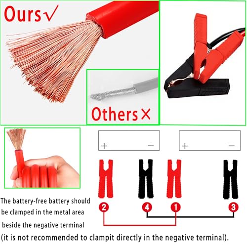 Jumper Cables for Car Battery, 8.5 Feet 1000Amp Automotive Booster Cables for Automobile, Car, SUV and Trucks, Jumper Cables Kit