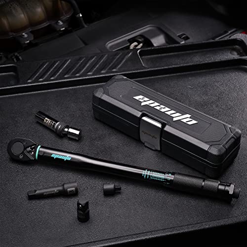 EPAuto 3/8-Inch Drive Click Torque Wrench, 10-80 ft-lb / 13.6-108.5 Nm, Black - size: 3/8-Inch Drive 10-80 ft-lb