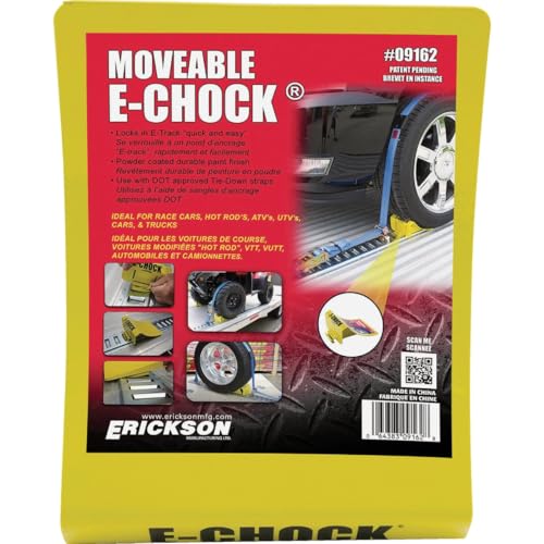 Erickson 09162 E-Track Moveable Wheel Chock,1 pk
