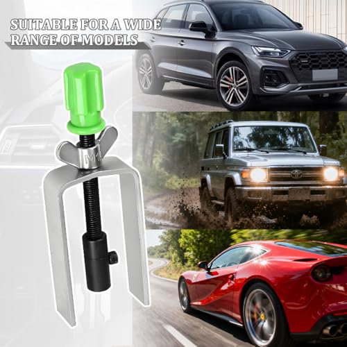 Car Steering Wheel Lock Plate Removal Tool, Steering Wheel Lock Plate Snap Ring Remover with 9/16"-18 Reversible Adapter, Compressor Puller Installer Tool, Universal for Vehicles