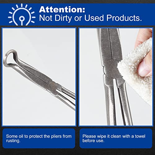 SPEEDWOX Long Reach Hose Grip Pliers 11 Inches Circle Plier Serrated Jaws Ring Nose Pliers for Mechanics Technicians Contractors High Leverage Professional Tool Non-slip TPR Handle - style: Hose Grip Pliers