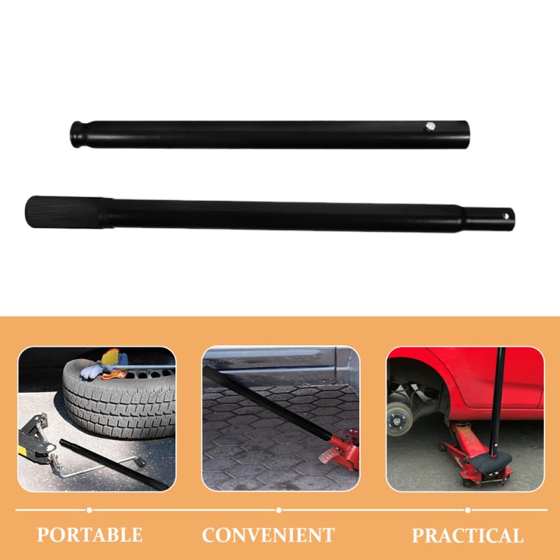Floor Jack Handle Replacement: 2Pcs 3 Ton Horizontal Hydraulic Lift Pole Extension Part - Automotive Car Tire Hoist Trolley Rod, Anti-Slip Grip Lever Bar