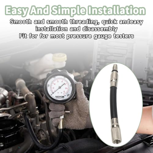 12mm Compression Tester Adapter 5608 for Ford 4.6L 5.4L 6.8L 3-Valve Engines 2008+ Triton Spark Plug Thread Adapter Automotive Engine Compression Test Tool