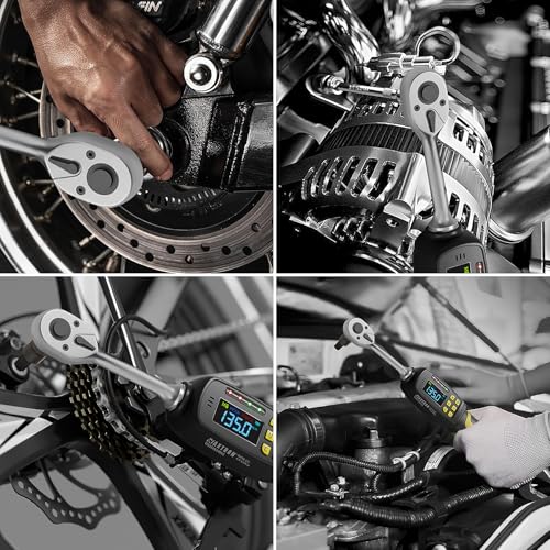 1/2-Inch Drive Digital Torque Wrench, 3.0-99.5 ft-lb (4-135 Nm) | Buzzer & LED Alerts, 72-Tooth Ratchet, 5-Inch Shaft, for Car, Wheel Lugs, Storage Case - size: 1/2" 135Nm