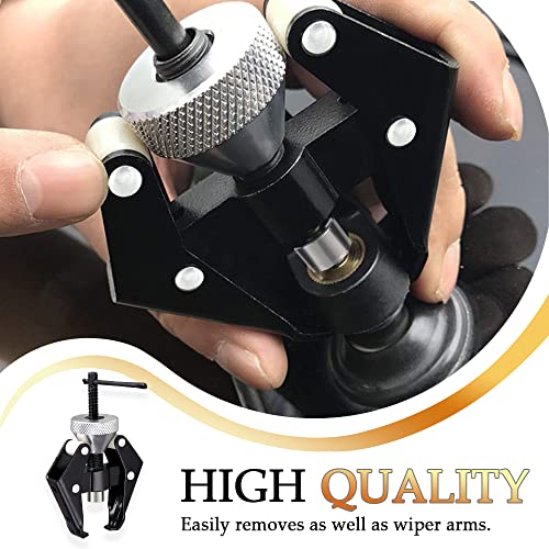ASUBHA Battery Terminal and Wiper Arm Puller, Wiper Arm Battery Terminal Bearing Remover Puller Tool, Heavy-Duty Arm Bearing Remover Puller Repair Tool Kit Fit for Wiper & Battery Pile Head Removal