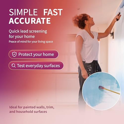 Lead Test Kit Vinegar Activated: 30 Swabs Rapid Lead Testing Swabs with 30-Second Results for Lead Paint, Household Surfaces, Dishes, Ceramics, Toys, Jewelry, Metal & Wood