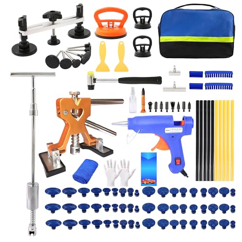 101pcs Paintless Dent Repair Tool Dent Puller Kit,Car Dent Repair Kit,Adjustable Width, Dent Car Dent Removal Kit…