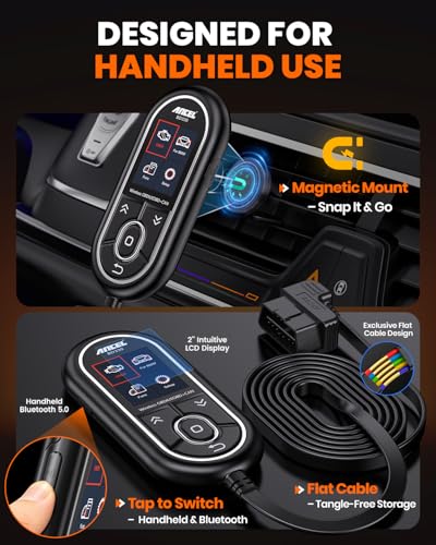 ANCEL BD330 BMW OBD2 Scanner for BMW, MINI, and Rolls-Royce Vehicles, ABS Full-System Diagnostic Scan Tool, Battery Registration/BAT Check, EPB/Oil/Throttle Reset, 3-in-1 Bluetooth/Wired/HUD- Black