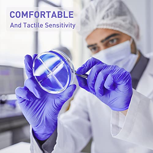 PElPU Nitrile Gloves, Disposable cleaning, Powder Free, Latex Free, Non-Sterile Protective Gloves - size: X-Large (Pack of 100)