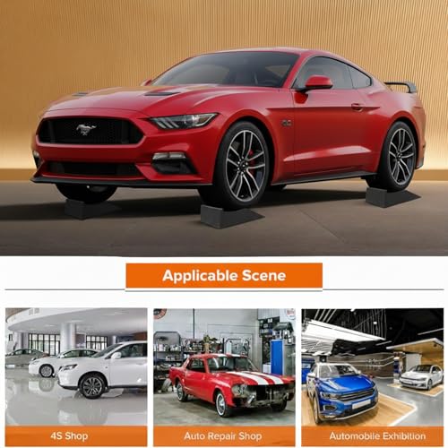 Car Ramps, Portable Low Profile Car Ramps for Garage, Heavy Duty Tire Ramps Service Ramps for Jack Support Low Chassis Cars for Oil Changes & Vehicle Maintenance, 2 PCS