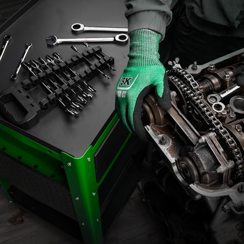 SK Ratcheting Wrench Set, Combination Wrench Set, 12-Piece, Metric 8 to 19mm, 72-Tooth, Premium CR-V Construction, with Rack Organizer - size: Metric