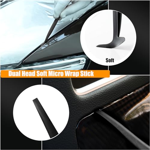 EHDIS Window Tint Kit Vinyl Wrap Tool with Heat Gun,Vinyl Scraper,Shank Gasket Squeegee,Working Gloves,Curves Slot Tint Tool for Car Wrapping,Window Film,Graphics,Decal Installation