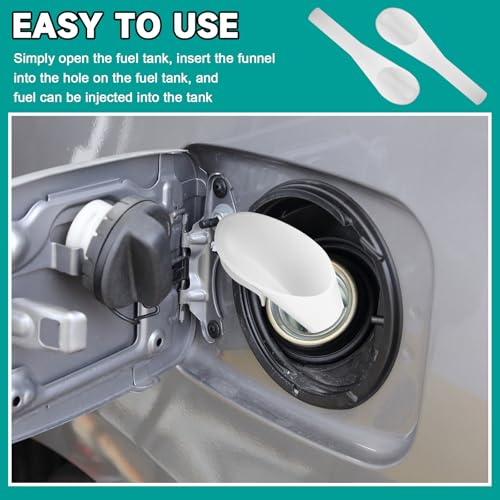 2PCS Capless Gas Tank Funnel for Automotive Use,No Spill Fuel Filler Neck Accessories Compatible with Ford F150/Lincoln/Mercury OEM# 8U5A-17B068-EB 1782177 1833948