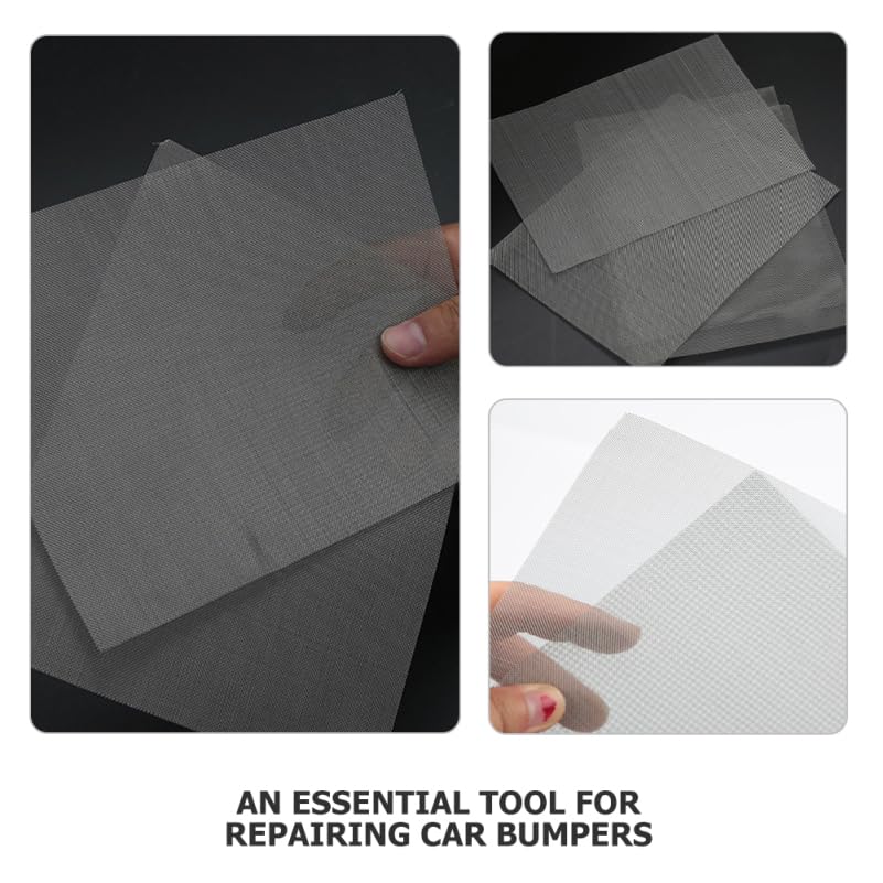 Car Bumper Repair Mesh Kit 8Pcs Plastic Welding Wire Screen for Quick Hole Fixing Durable Steel Mesh for Diy Auto Bumper Restoration