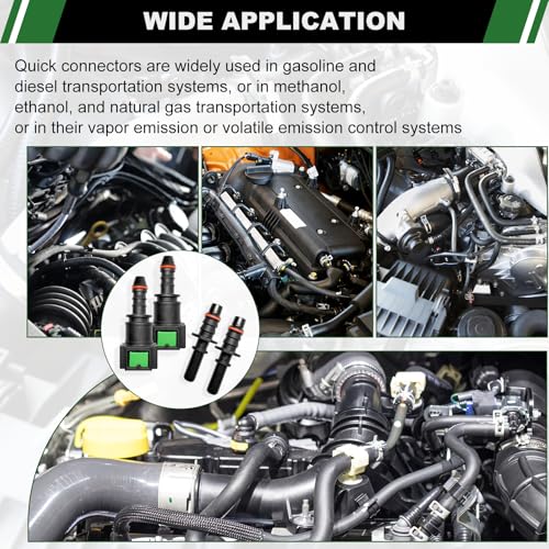 2 Sets Fuel Line Quick Connect Straight Fittings, 7.89mm to ID 6mm | Nylon Fuel Line Connectors Straight Pipe Connector, Quick Release Fuel Connector - color: 2 Sets Fuel Line Quick Connect SAE 7.89mm to ID 6mm