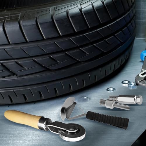 Tire Repair Patch Tools, Include 2500rpm Heavy Duty Low Speed Tire Buffer, Tire Buffing Wheels 42 mm 55mm, Tire Patch Roller Scraping Cutter
