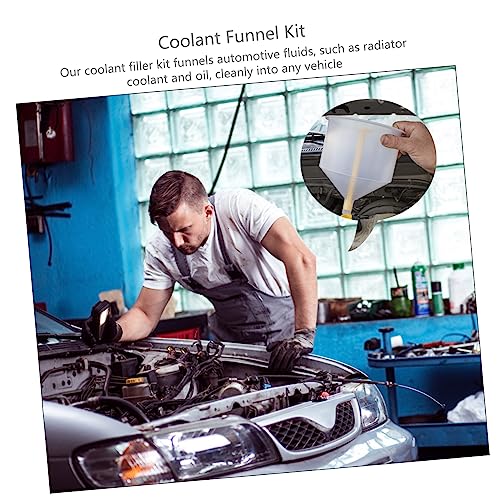 OUNONA Safe Materials Radiator Filling Funnel Kit No-Spill Coolant Filling Tool for Easy Use