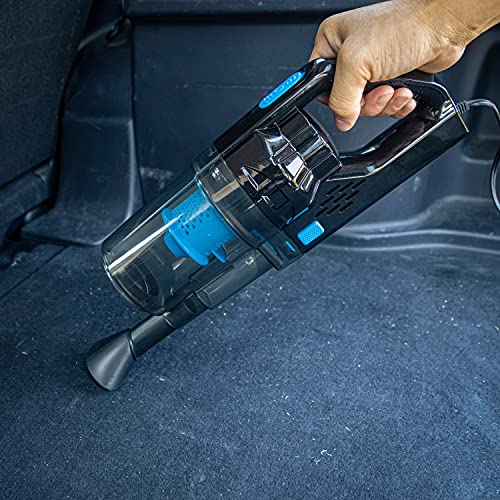 Neiko Portable Wet Dry Car Vacuum, High Power, Small Vacuum for Vehicle Detailing, 12V DC Power, Best for Automotive or Boat