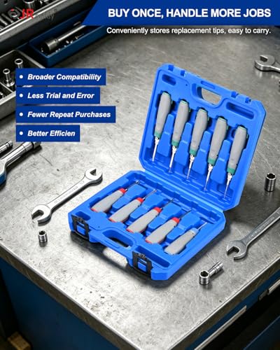 JRready JRconDRK15A10-01 Automotive Terminal Removal Tool Kit, Pin Extractor Tool Set for Deutsch, Weather Pack, Delphi Metri-Pack & AMP Superseal Connectors,Depinning Tool for Wiring Harness Repair