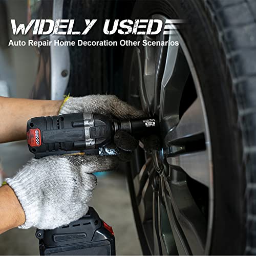 WIILDIS 11 Pieces 3/8-Inch Drive Deep Impact Socket Set, 5/16 to 1 inch, CR-V, SAE, 6 Point, Deep, 11 Pieces 3/8" Dr. Socket - size: SAE - 11pcs