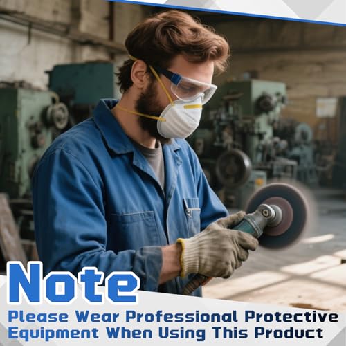 NOOTEASS 5 Pack Wool Felt Flap Polishing Disc Wheel, 4-1/2" x 7/8" Arbor High Density Wool Buffing Pads for Angle Grinder Marble Metal Stone Stainless Steel Furniture Glass, Mirror Finish