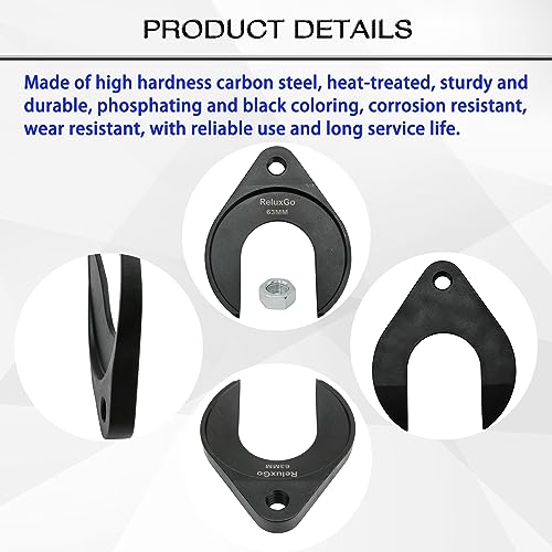 ReluxGo Inner CV Axle Puller Removal Tool 63mm with Nut, Front Wheel Drive Axle Pulley Attachment, Fits Slide Hammers with 5/8"-18 Threads, CV Joint Axle Removing Tool - size: 63mm CV Joint Fork Adapter