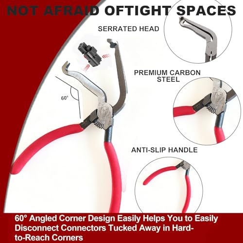 4Pcs Electrical Connector Removal Tool,Electrical Disconnect Pliers,Automotive Electrical Terminal Connector Separator Removal Tool,Electrical Disconnect Tool,Electrical Plug Connector Disconnect Tool