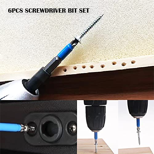 Anti Slip Screwdriver Bits Set 1/4 Inch Hex Shank Phillips Cross Slot Pozidriv Magnetic Screwdriver Bit Set -PH1/2/3+PZ1/2/3 Drill Bit Set S2 Steel Impact Driver Bit for Power Drilling-6PCS - color: Ph1/2/3+pz1/2/3-50mm(6 Pcs)