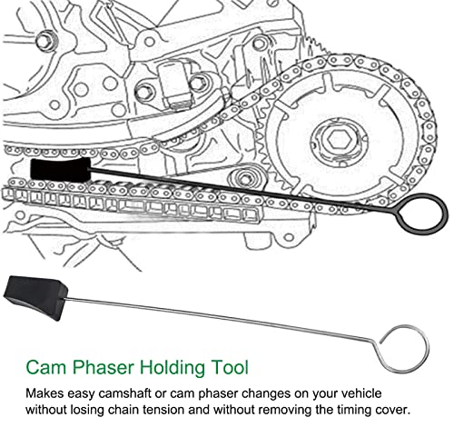 Engines Repair Tools Kit-Valve Spring Compressor Tool, Crankshaft Positioning Tool, Cam Phaser Holding Tool, Timing Chain Locking Wedge Tool, Crankshaft Pulley Bolt for Ford 4.6L 5.4L 6.8L 3V Engines