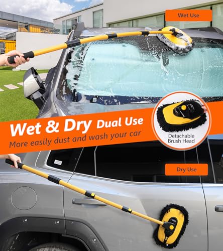 EVERRUSH 56.7" Car Wash Brush Mop Microfiber Car Washing Sponge with Long Handle