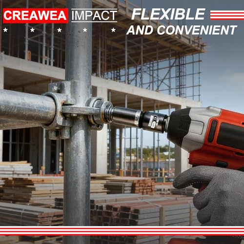 1/2" Female to 1" Male Impact Socket Adapter, 1/2" Impact Socket Adapter for High Torque Applications, Heavy-Duty Chrome Molybdenum Alloy Steel - size: 1/2" Female to 1" Male