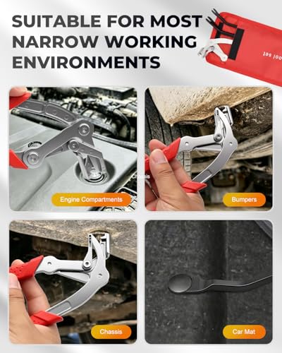 4Pcs Car Clip Pliers with 2 Fastener Removal Tool, Auto Fastener Clip Removal Pliers, Panel Clip Removal Tool for Automotive Plastic Fasteners, Push Pin & Door Trim, Damage-Free Disassembly