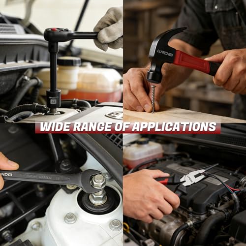LLNDEI 151 Piece Ratchet Wrench Tool Set 1/4" 3/8" Drive with SAE and Metric 6 Point Sockets Set, Mechanic Tool Kit with Bits, Combination Wrench universal joint adapter. - color: 151 Pcs 1/4" 3/8" Drive Sockets Set 6 Point