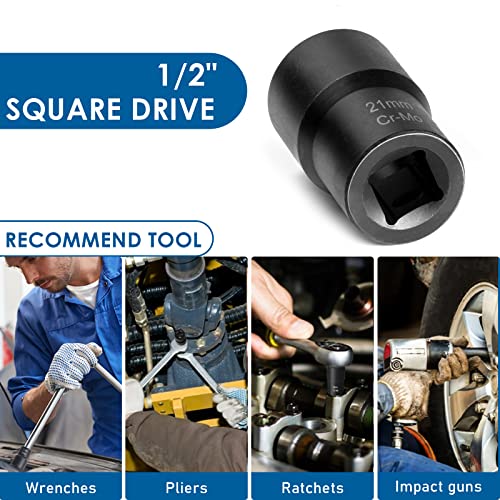 Lug Nut Removal Tool,10 Piece Lug Nut Extractor Set 1/2 Inch Drive | Easy Out Lug Nut remover for Damaged, Frozen, Studs, Rusted, Rounded-Off Bolts & Nuts Screws - color: 10-piece