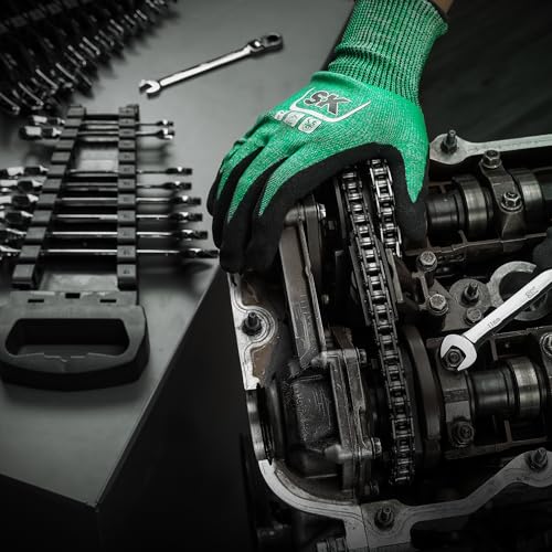 SK Flex-Head Ratcheting Wrench Set, Combination Wrench Set, 25-Piece, SAE 1/4" to 1", Metric 8 to 19mm, 72-Tooth, Premium CR-V Construction, with Rack Organizer - size: Metric&SAE