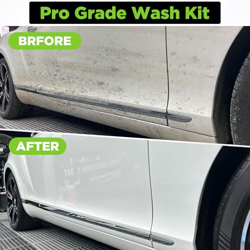 PWACCS Foam Cannon for Pressure Washer, 1.5 Liter | Car Wash Kit with Soap, Snow Foam Blaster, Includes Car Drying Towel and Wash Mitt, 3600 PSI - size: 400 ML